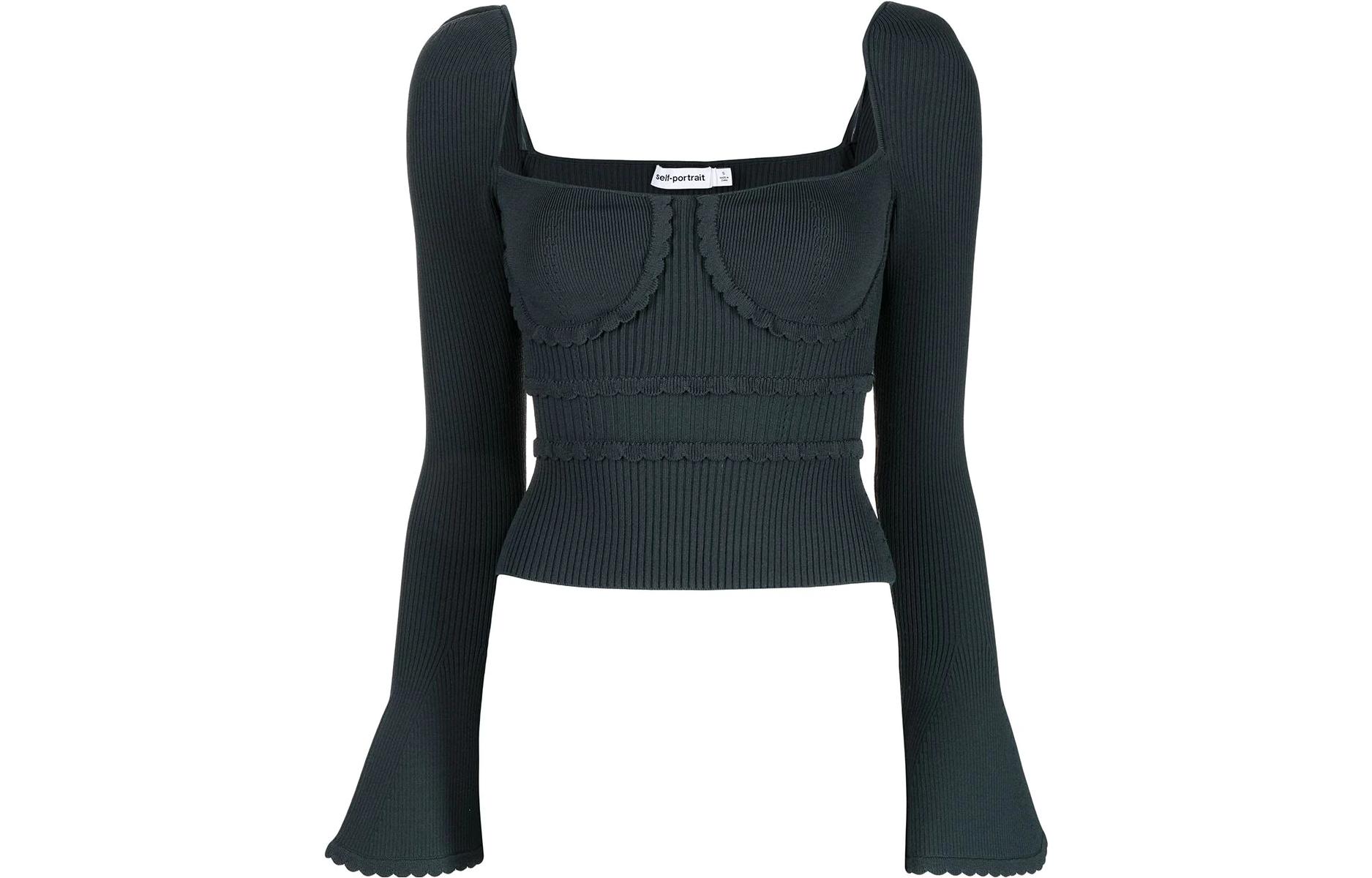 

Футболка женская цвета хаки Self-portrait