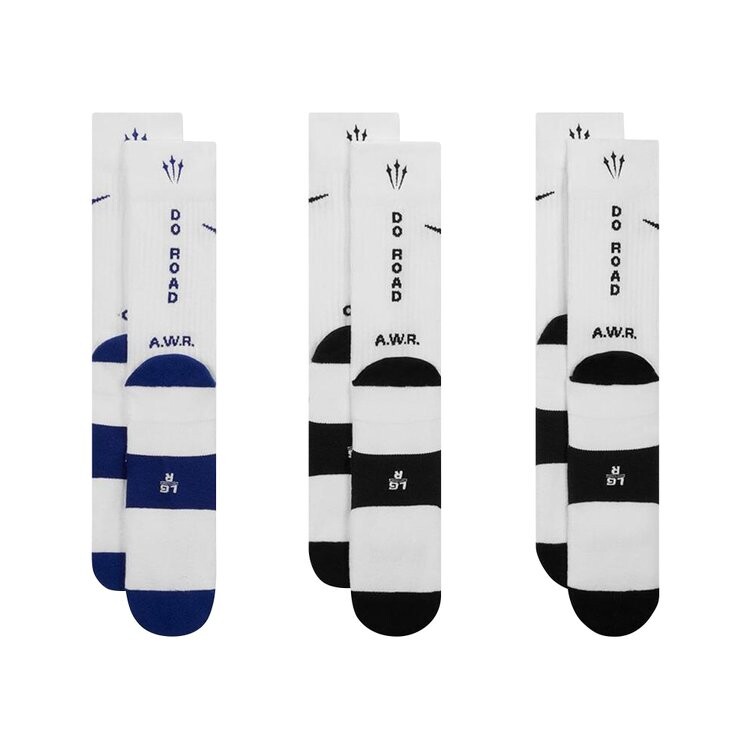 Носки Nike x NOCTA L’Art Crew Socks (3 Pack), цвет White/Deep Royal Blue/White/Black — фото 2