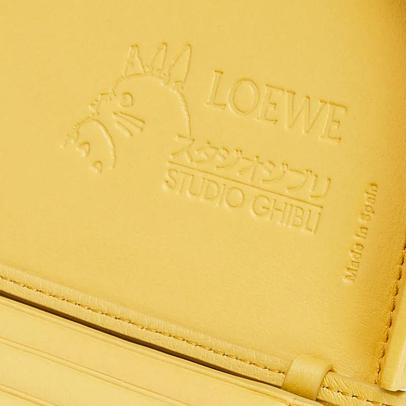 LOEWE Har's Mobile Castle, Коллаборация, Кожаная сумка через плечо из коровьей кожи, Сумка через плечо Trumpets, Женская, Персиковый талисман, Желтый — фото 3