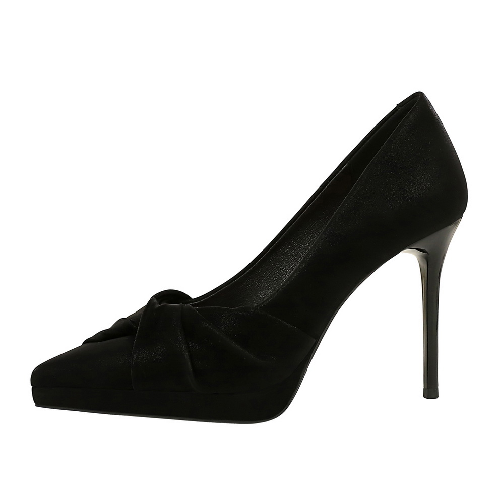 Туфли на тонком каблуке, высокие, 10 см, женские Dunnu, Black 1 0Cm