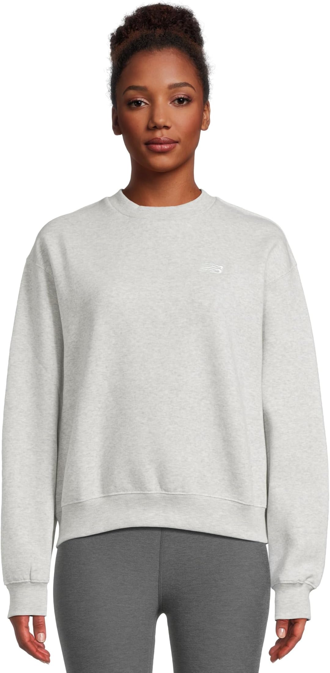 

Толстовка New Balance Sport Essentials Fleece Crew, цвет Ash Heather