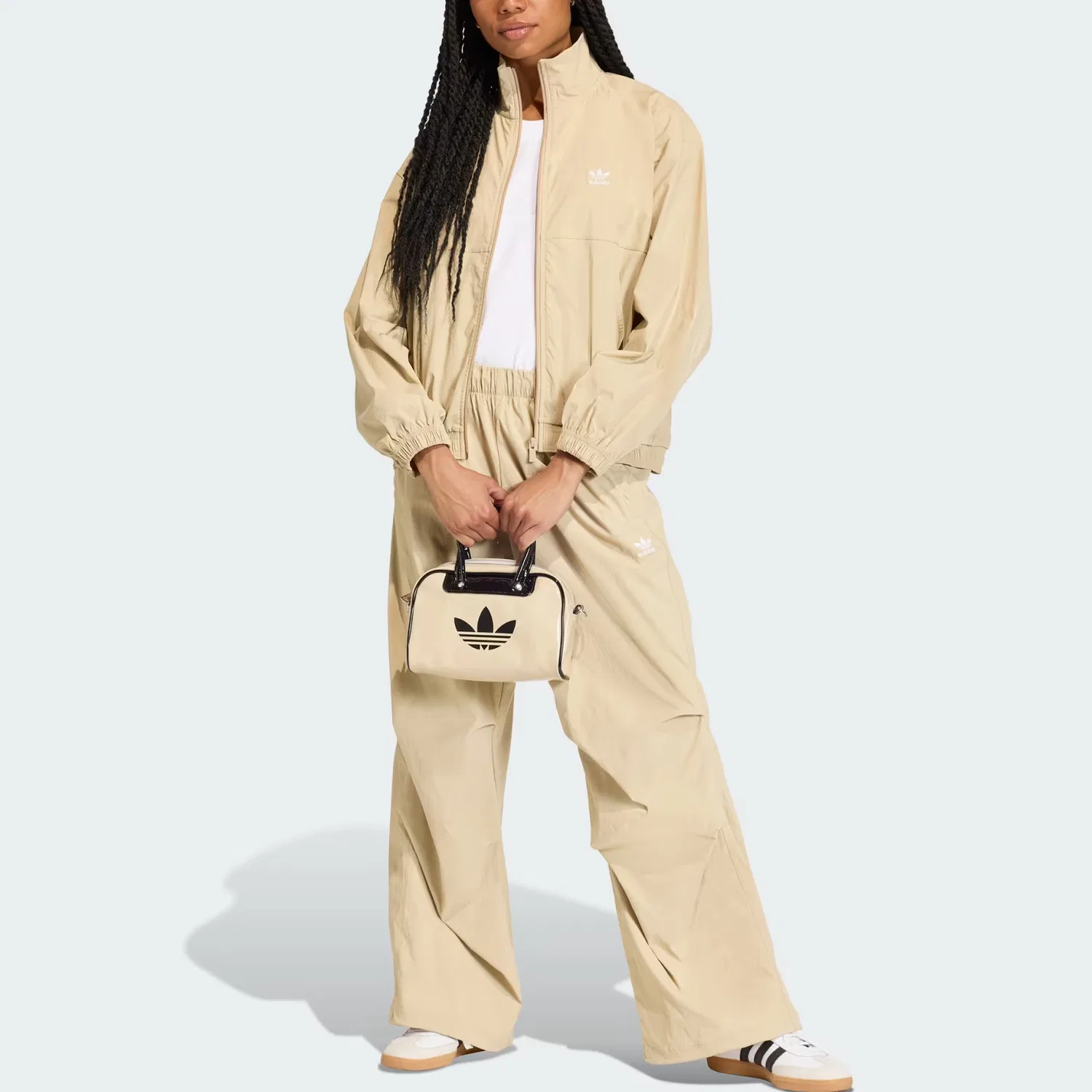 Брюки повседневные ESSENTIALS женские Adidas Originals, Stone Khaki — фото 3