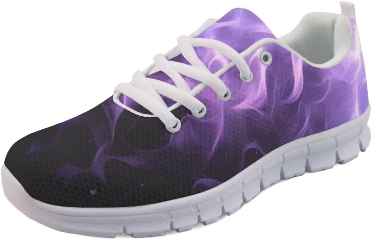 

Мужские слипоны Forchrinse, дышащие с сеткой, шнуровкой, для ходьбы, легкие повседневные кроссовки для тенниса, путешествий и работы, фиолетовый