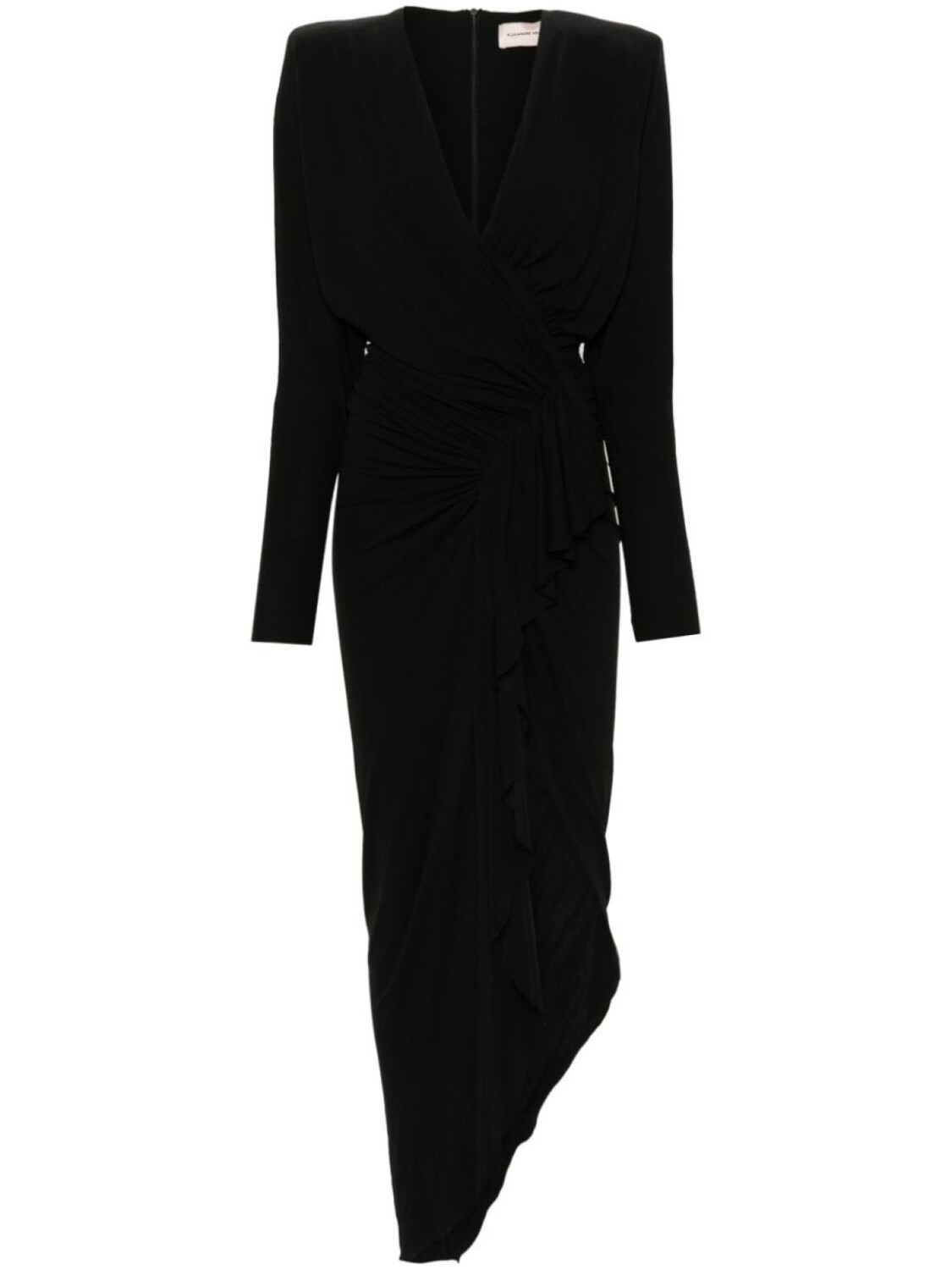 

Креповое платье макси с V-образным вырезом Alexandre Vauthier, черный