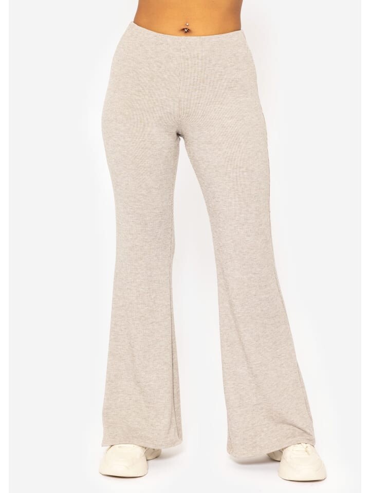 

Тканевые брюки SASSYCLASSY Jersey Flared Hosen, серо-коричневый