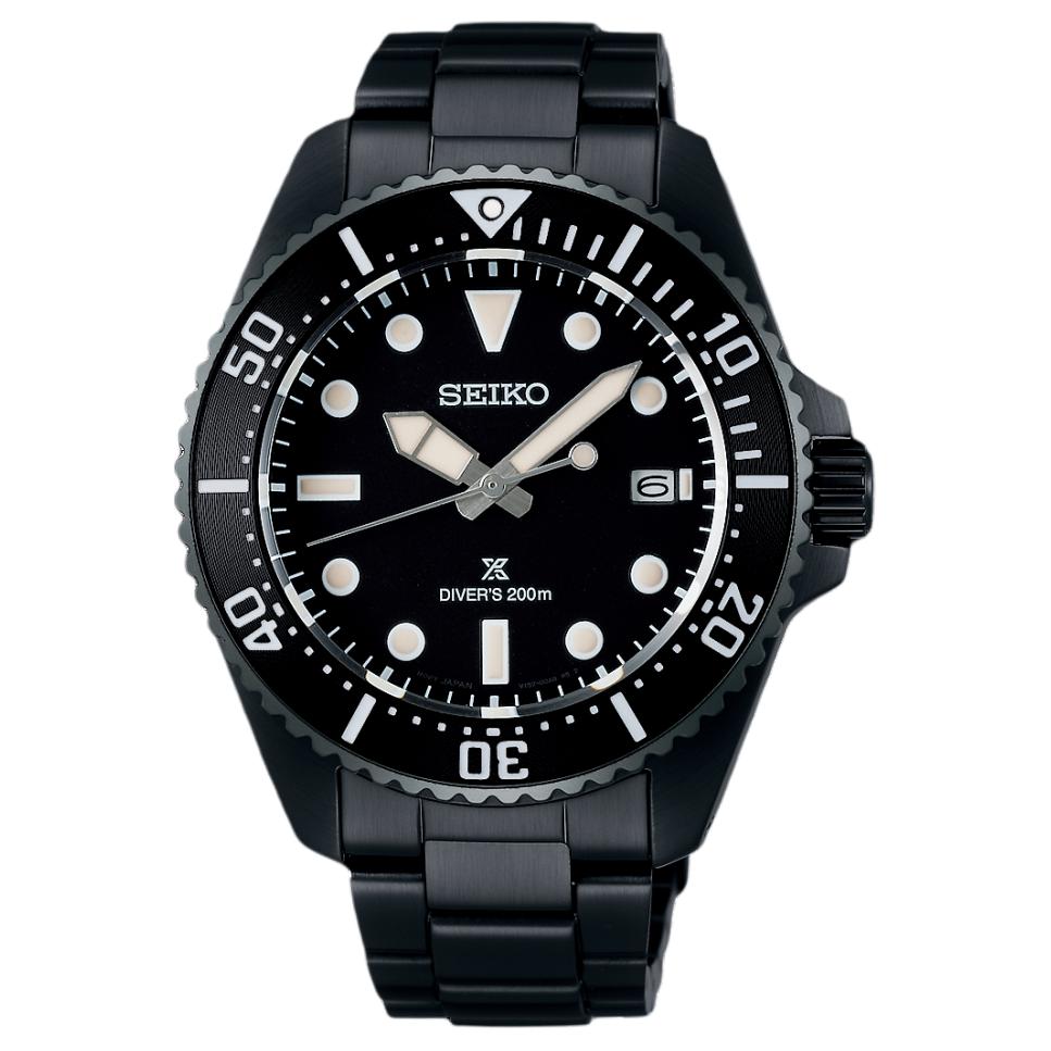 

SEIKO Часы Prospe Collection Solar Quartz Movement Stainless Steel Strap Watch Men's Watch Black Dial, Black Dial