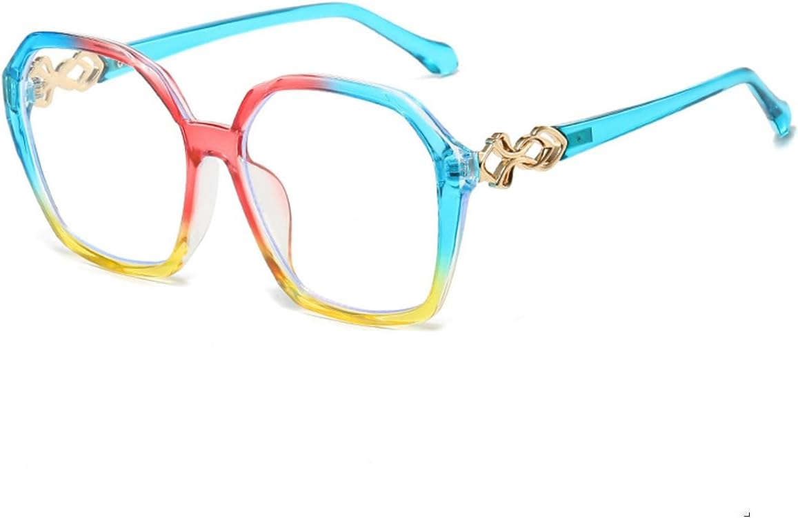 

Ретро-модные солнцезащитные очки для женщин, классические, винтажные, элегантные, большого размера, с защитой от УФ-излучения UV400, для активного отдыха VFDHN, Pink Blue Clear