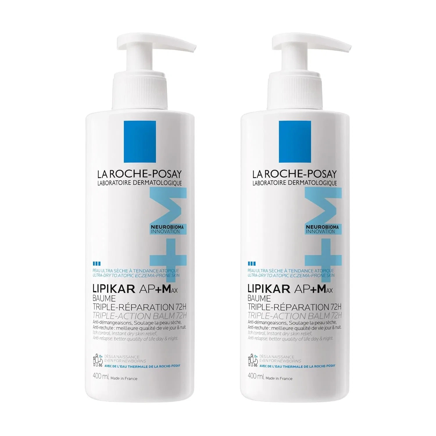 Восстанавливающий бальзам La Roche-Posay Lipikar Baume AP+M, 2 x 400 мл La Roche-Posay