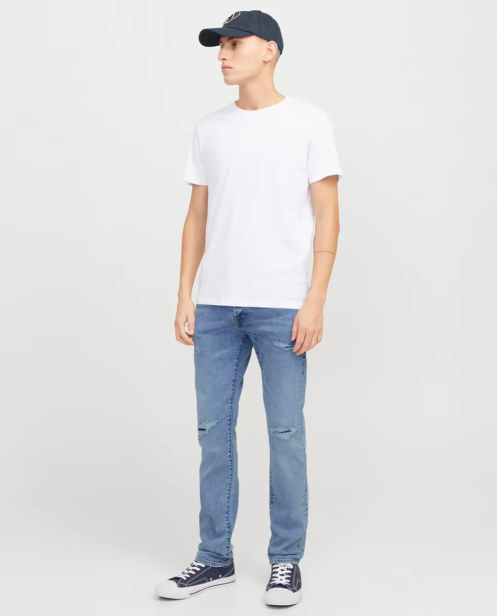 

Джинсы облегающего кроя с мужскими карманами Jack & Jones, синий