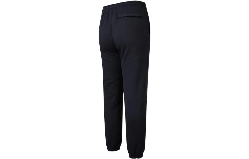 Jordan Edition Knitted Sweatpants мужские черные утепленные брюки с манжетами — фото 3