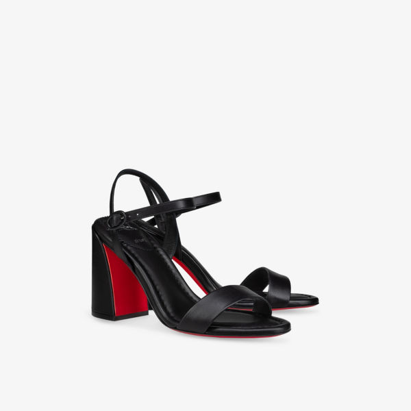 Сандалии Christian Louboutin Miss Jane 85 на кожаной подошве с каблуком, черный — фото 4