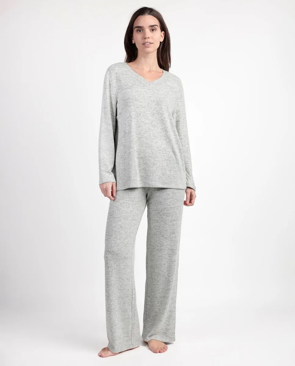 

Длинная женская пижама из вискозного трикотажа зеленого цвета Admas