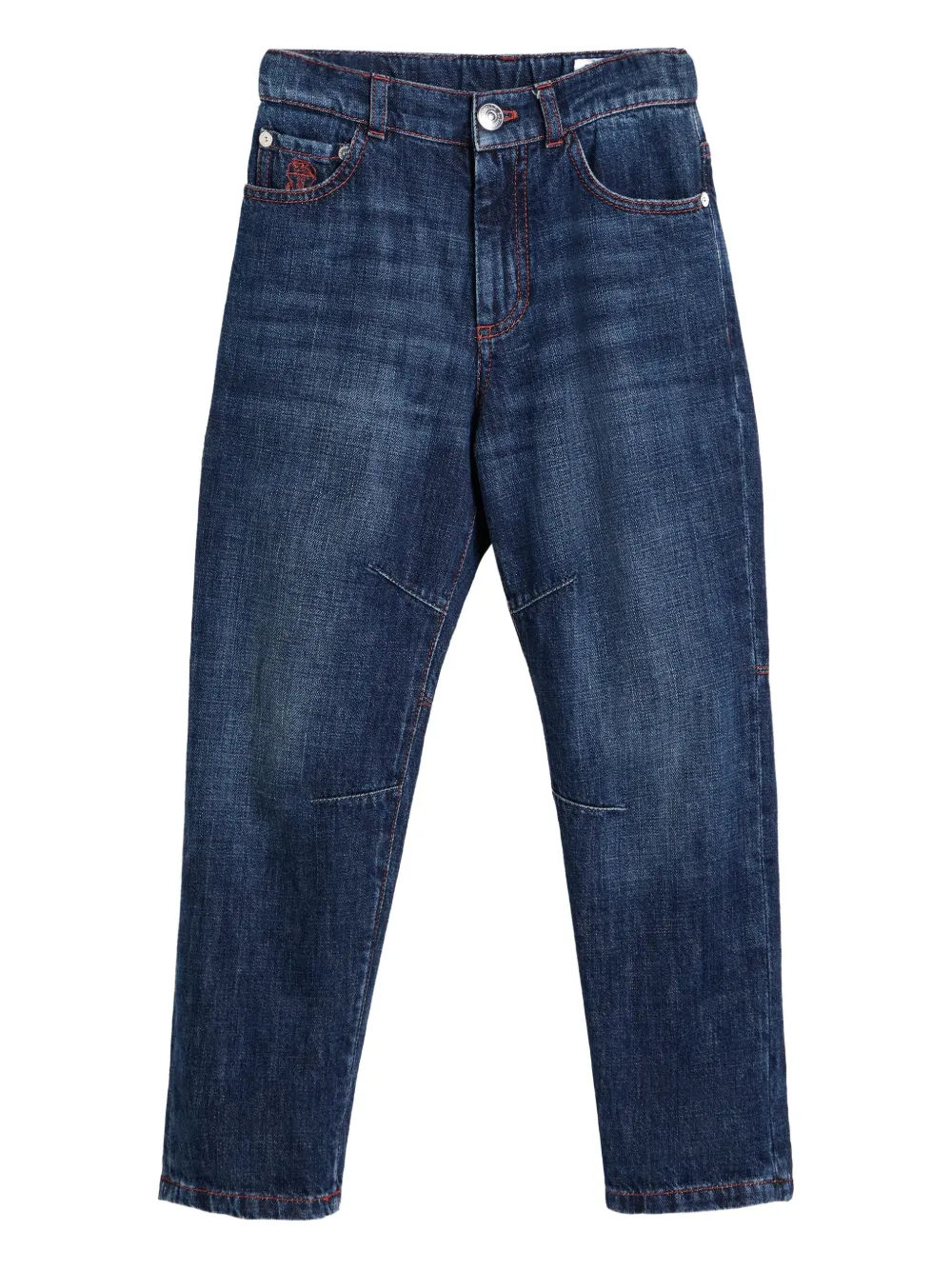

Джинсы с карманами Brunello Cucinelli Kids, синий