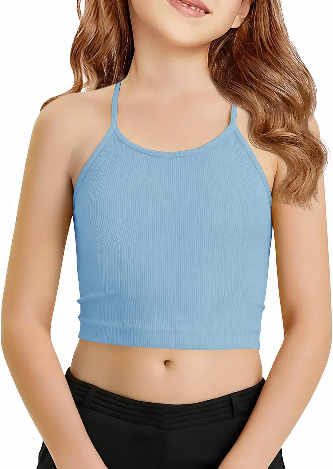 Детский топ для активного отдыха, ribbed, Haloumoning, Blue