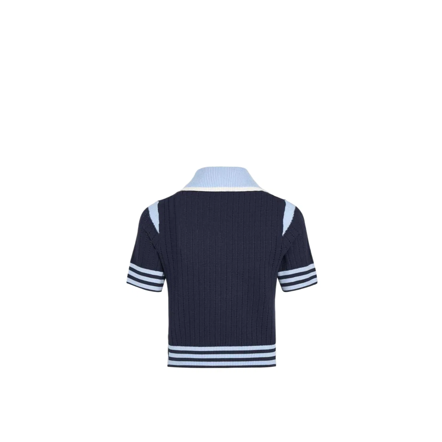 Поло женское SS26 Adidas Originals, Dark Navy Blue/Light Gray Blue — фото 3