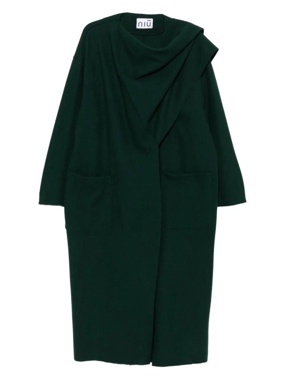 

Пальто с драпировкой Niu, зеленый