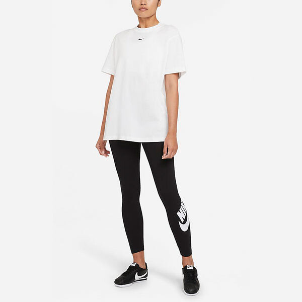 Спортивные штаны (WMNS) Nike Sportswear Essential Casual Sports High Waist Gym Yoga Leggings Black, черный — фото 3