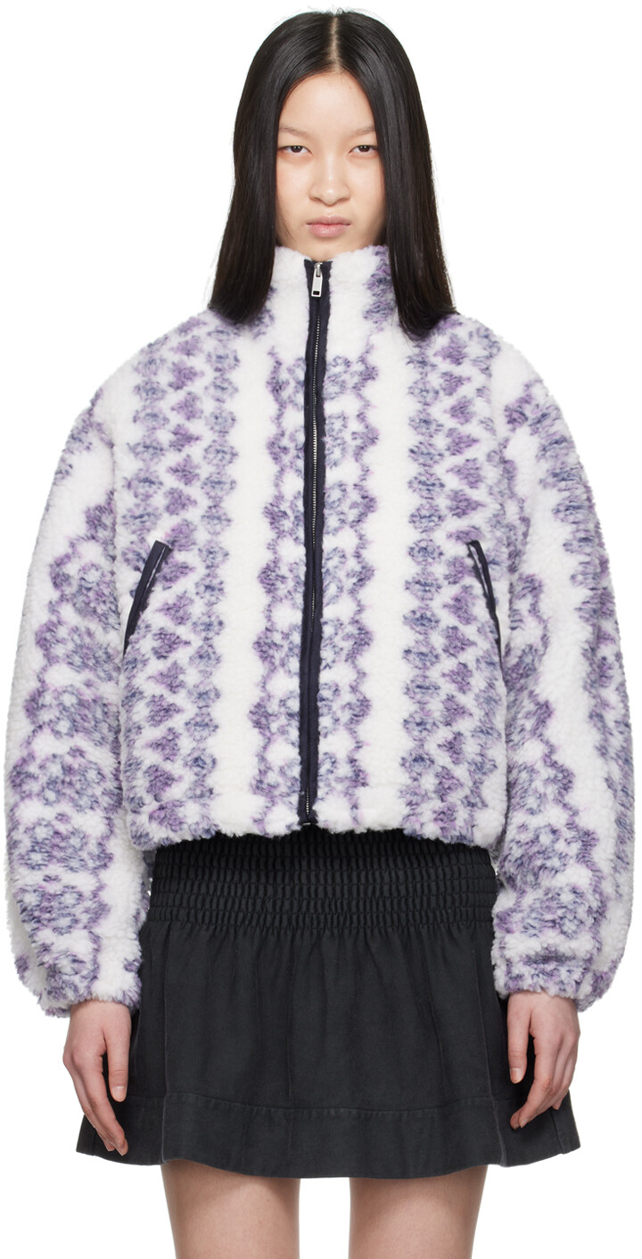 

Куртка Mackensy цвета «Off-White & Purple» Isabel Marant Etoile