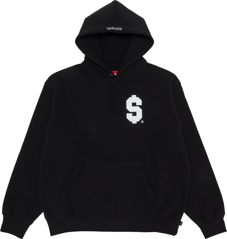 

Толстовка Supreme $ Hooded 'Black', черный