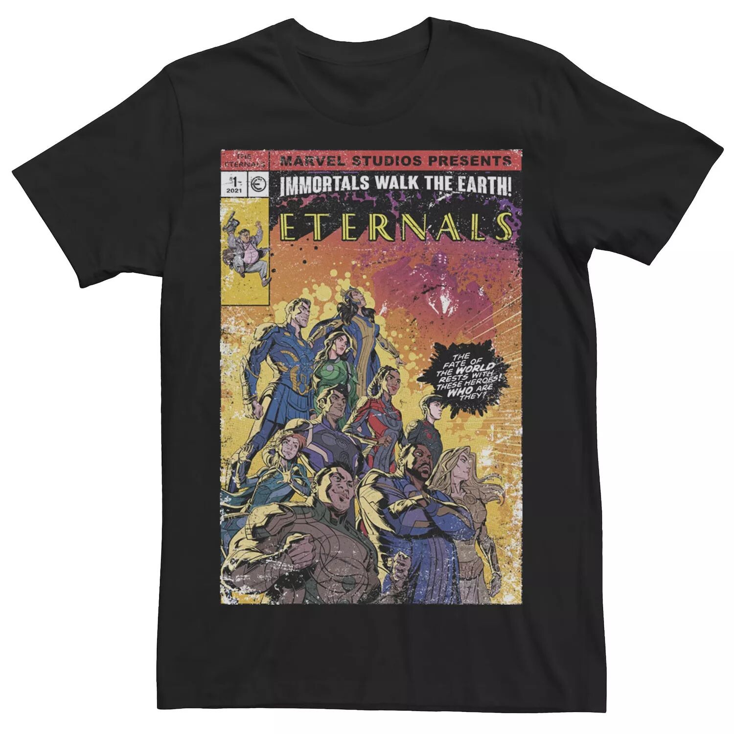

Мужская футболка с постером и обложкой комикса Marvel Eternals в стиле ретро Licensed Character