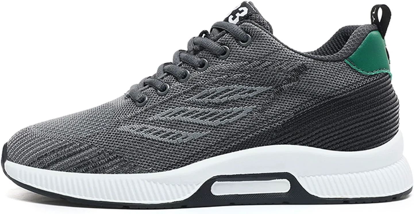 

Мужские кроссовки с шнуровкой и эффектом увеличения роста - модная спортивная обувь, невидимо добавляющая 6 см к росту Meidiastra, серый