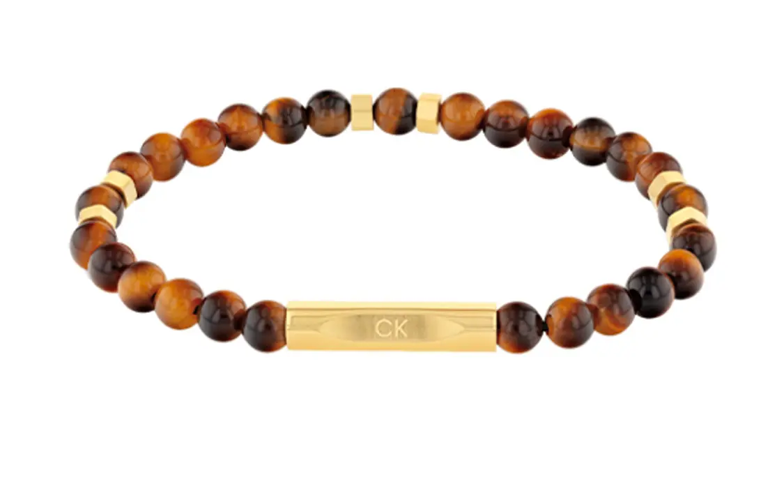 

Calvin Klein Браслет мужский CK/Steel, Tiger's Eye Stone Brown