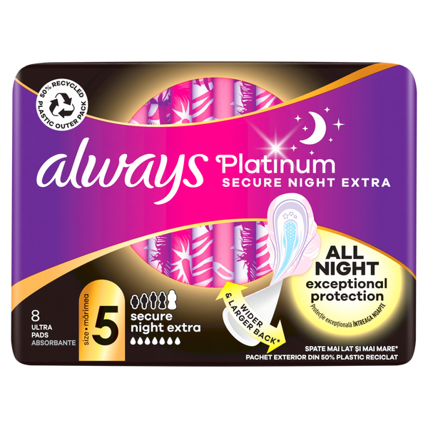 

Прокладки гигиенические, 8 шт./1 упаковка. Always Platinum night extra