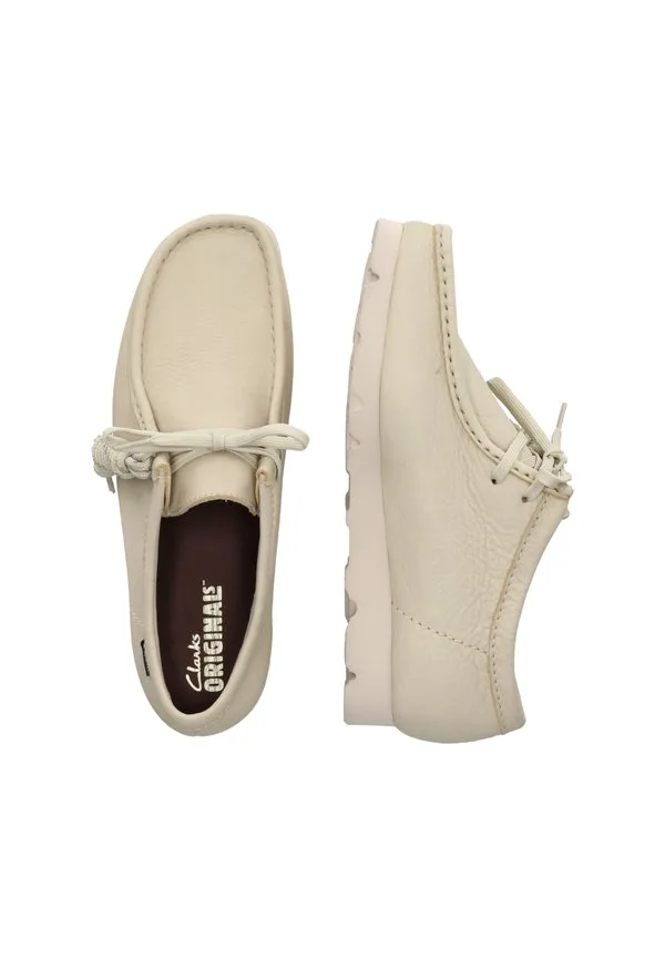 Повседневные кроссовки wallebee на шнуровке Clarks Originals, White Leather — фото 3