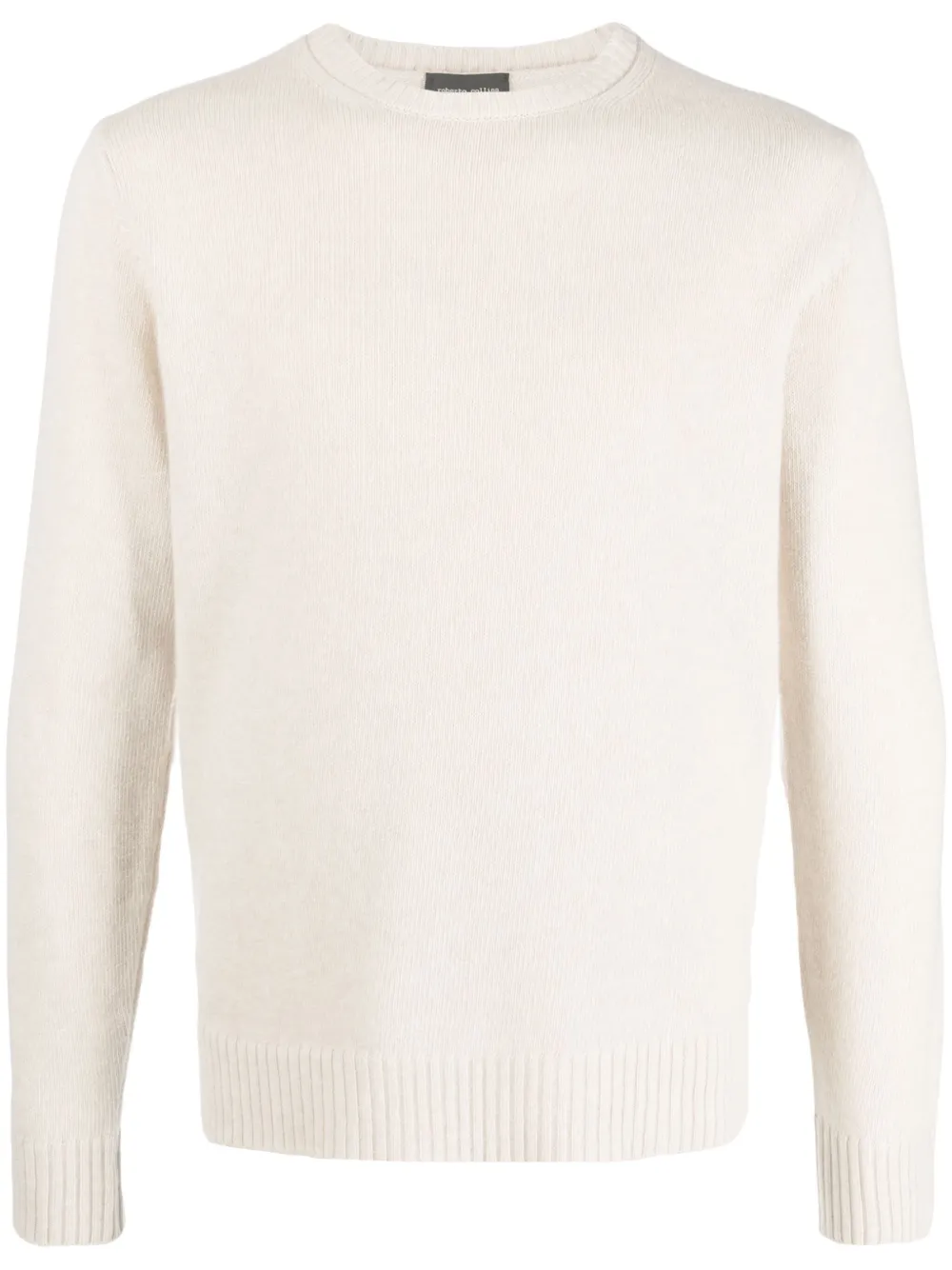 

Джемпер из смесового кашемира с круглым вырезом Roberto Collina, нейтральный