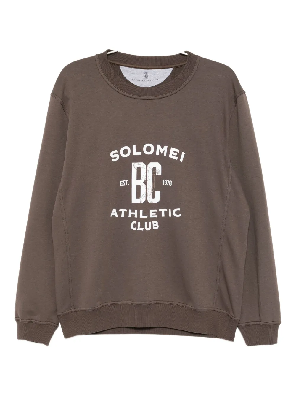 

Свитшот с графическим принтом Brunello Cucinelli, коричневый