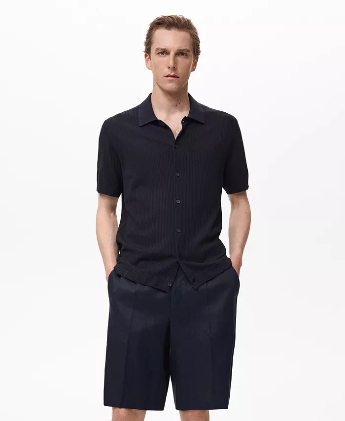 

Мужская рубашка с резинкой Mango, синий