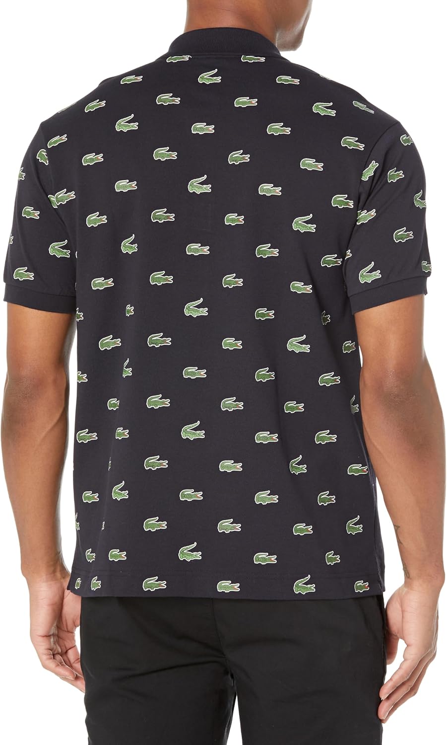 Lacoste мужская сезонная короткая рукав классический крой поло с принтом по всей поверхности, Abimes — фото 2