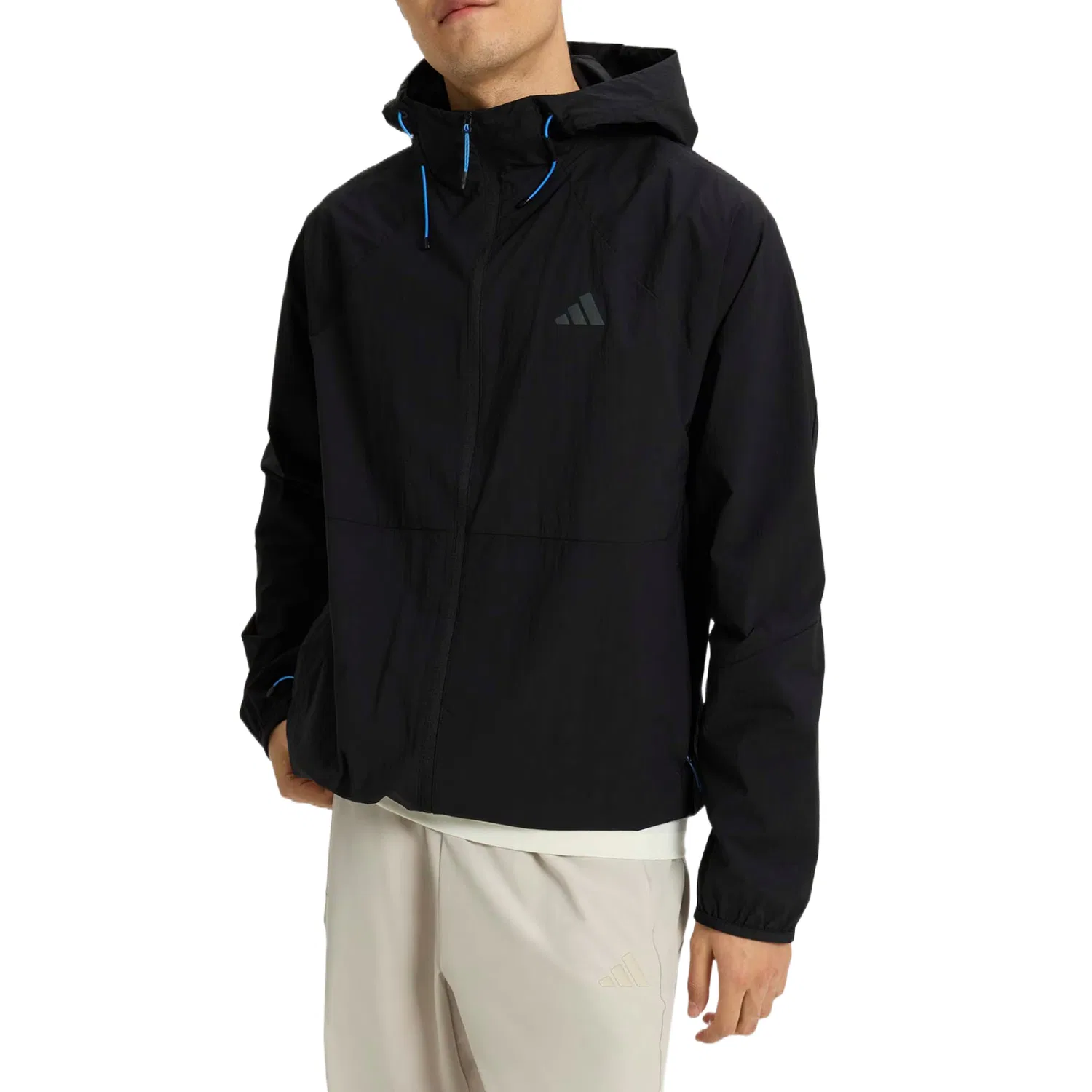 Куртка мужская Black hooded thin Adidas — фото 4