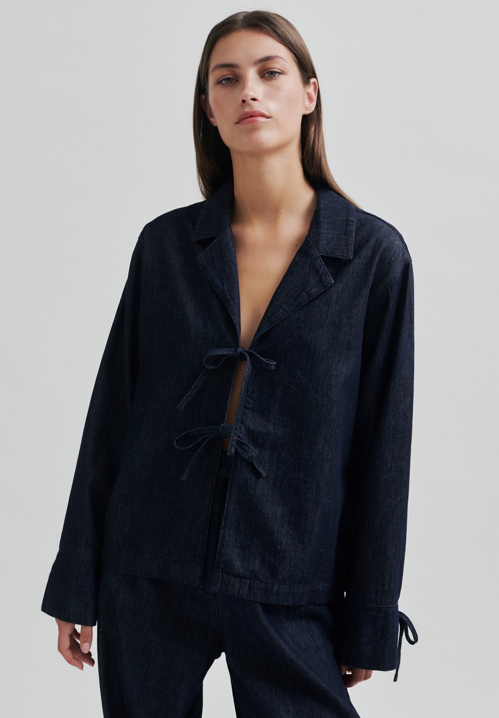 

Блузка на пуговицах ALLUET Second Female, цвет Dark Blue Denim