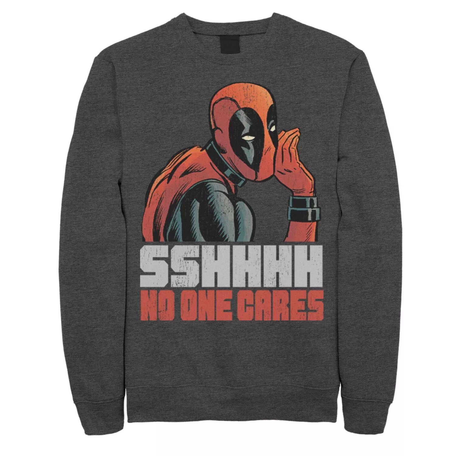 

Мужской свитшот Deadpool SSHHHH No One Cares Whisper Marvel