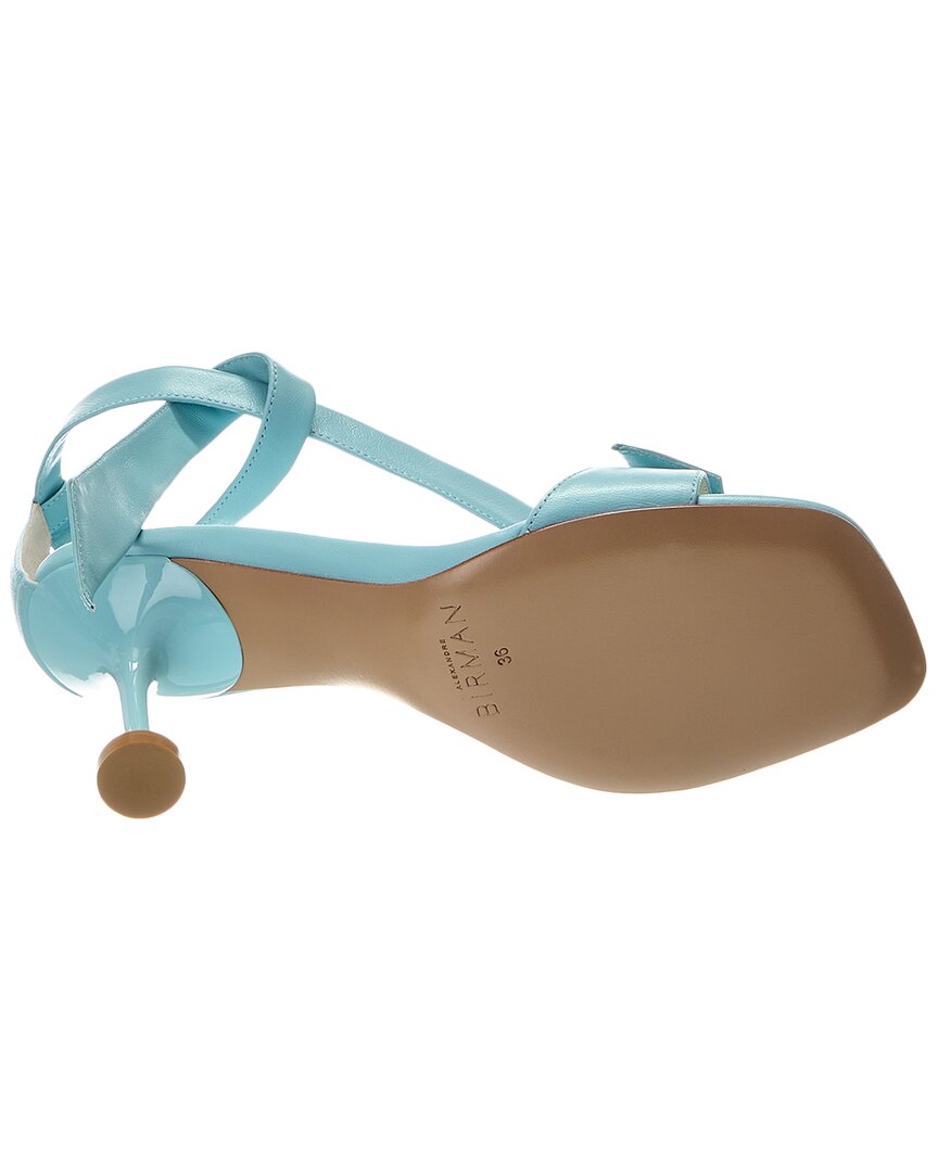 Alexandre Birman Clarita Square Flare 85 Leather Sandal, синий — фото 4