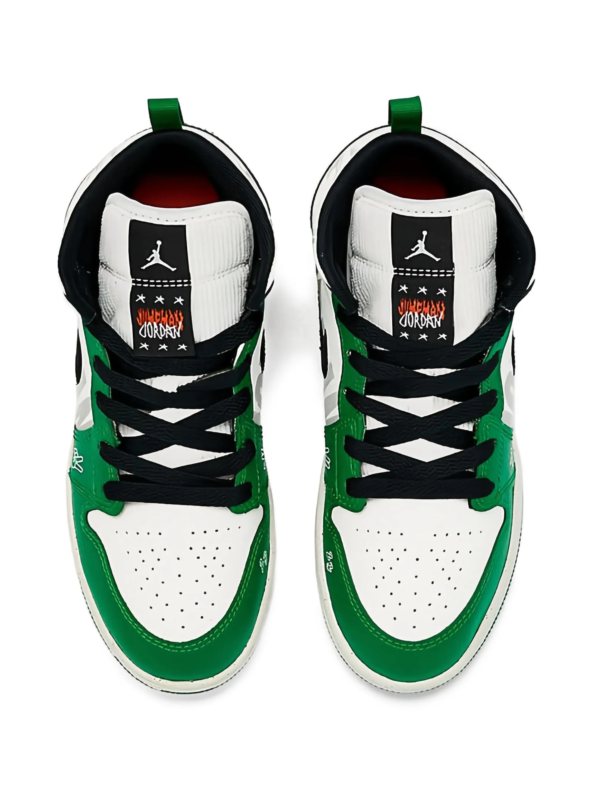Кроссовки Jordan 1 Mid SE Pine Jordan Kids, зеленый — фото 4