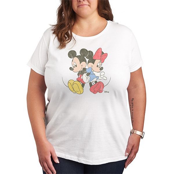 

Футболка Plus size с принтом Микки и Минни Маус Disney, White, Белый, Футболка Plus size с принтом Микки и Минни Маус Disney, White