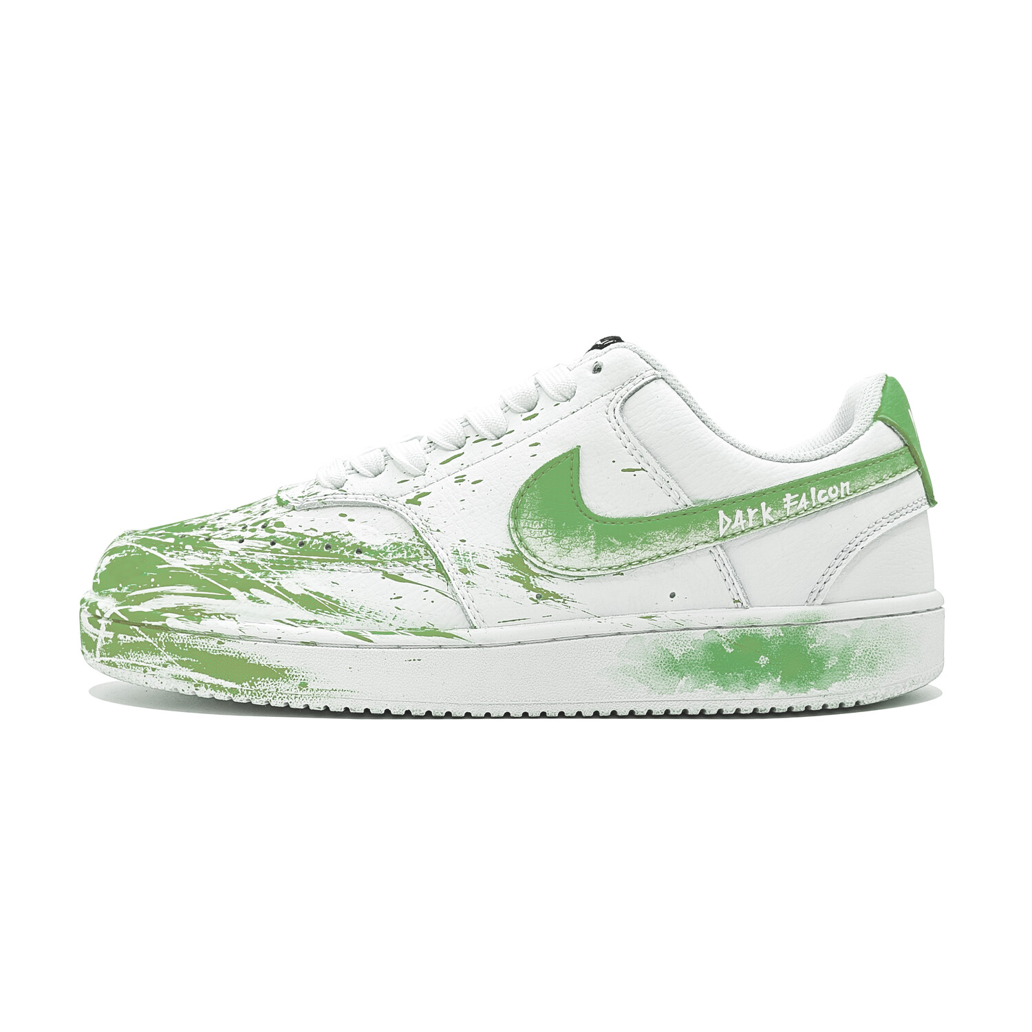 

Кроссовки Nike Court Vision 1 Skateboarding Shoes Women's Low-top White, зеленый