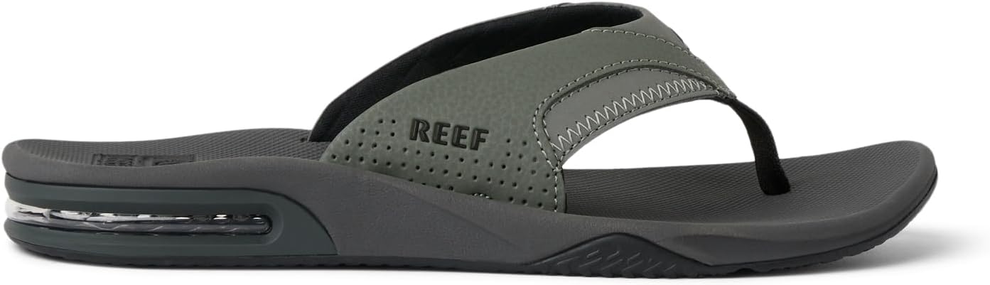 Мужские шлепанцы REEF с открывалкой для бутылок, черный/серый — фото 4
