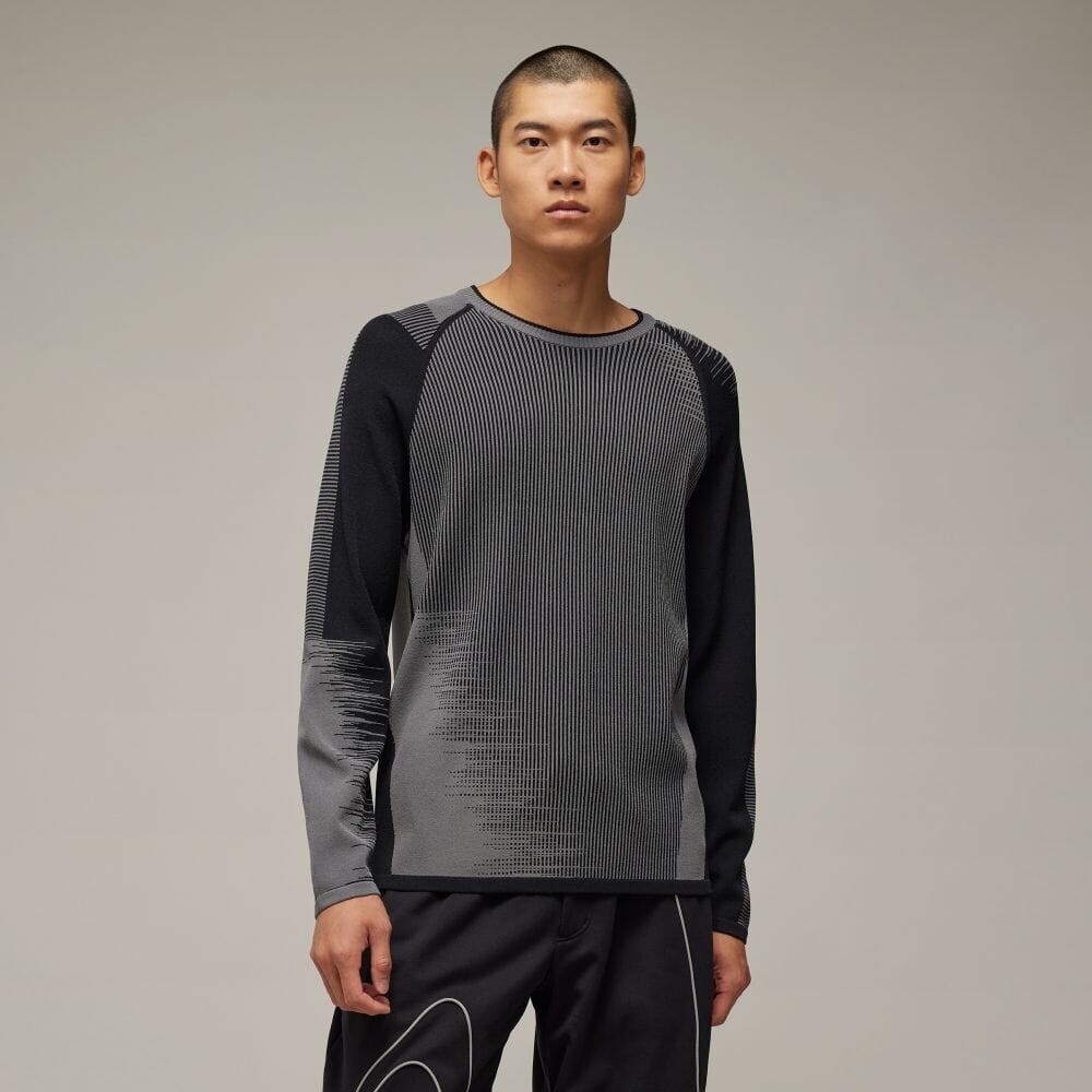 

Толстовка Adidas Y-3 LOGO KNIT SWEATER, цвет Black/Vista Grey