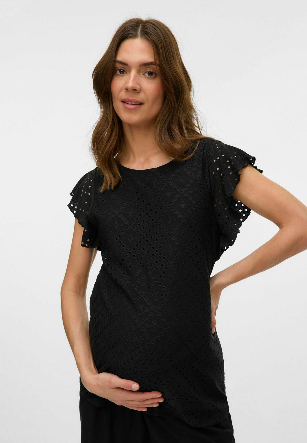 

Футболка с принтом GESCHNITTEN RUNDHALS Vero Moda, черный