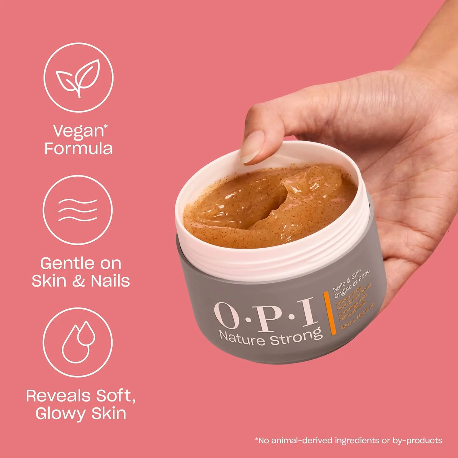 OPI Nature Strong Nails & Skin - увлажняющее средство для кутикулы и ее удаления, обогащенное смягчающими эмульсиями и натуральными компонентами, веган 248 мл (1 шт.) — фото 3