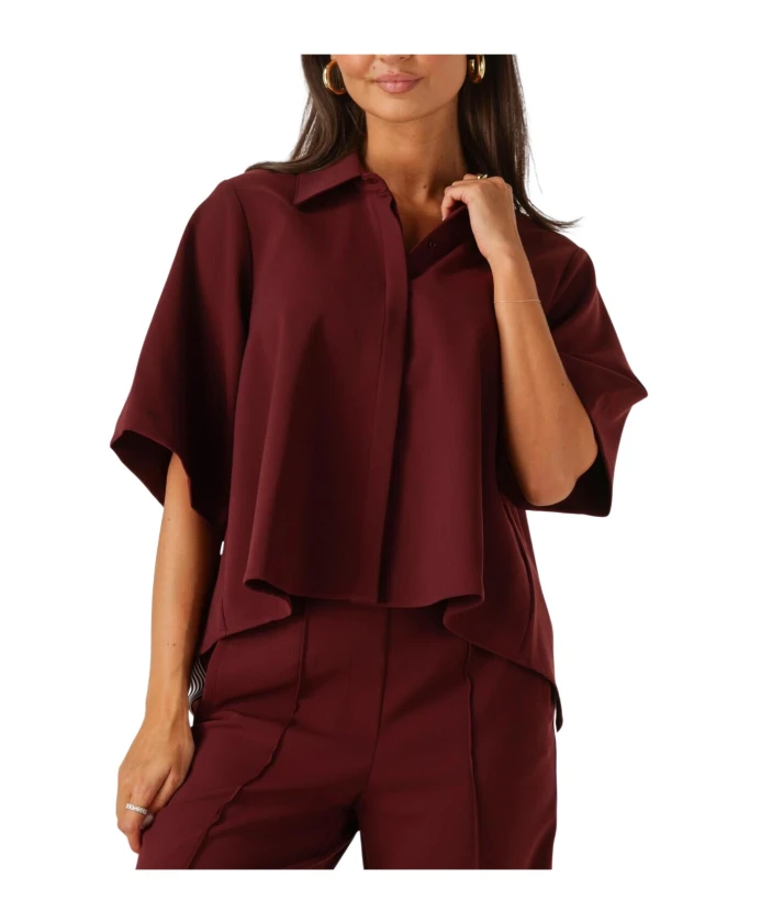 

Блузка «Алиджа» цвета бордо для осени Est'Seven, красный