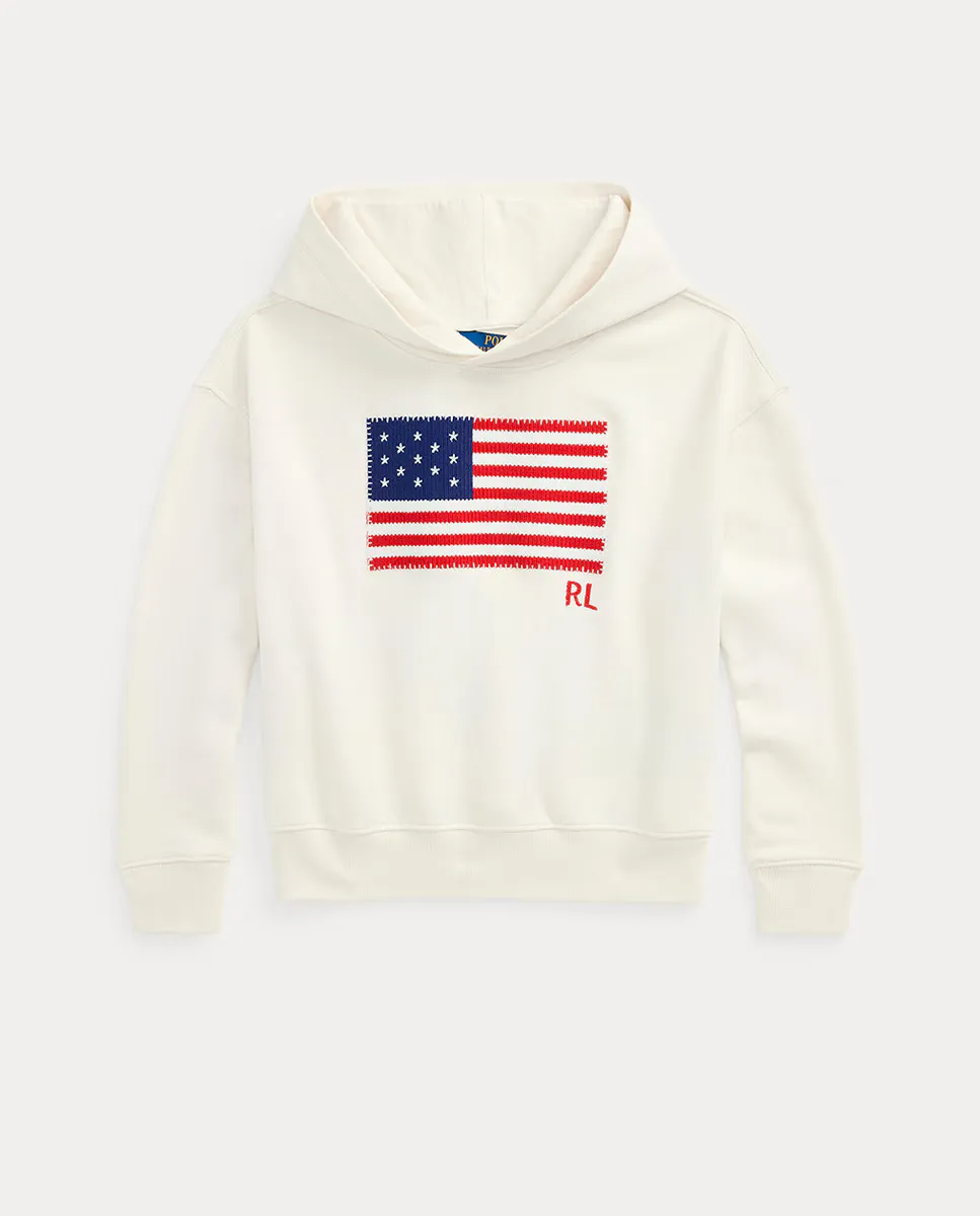 

Детская худи с капюшоном из петельчатой ткани Polo Ralph Lauren, цвет Crudo