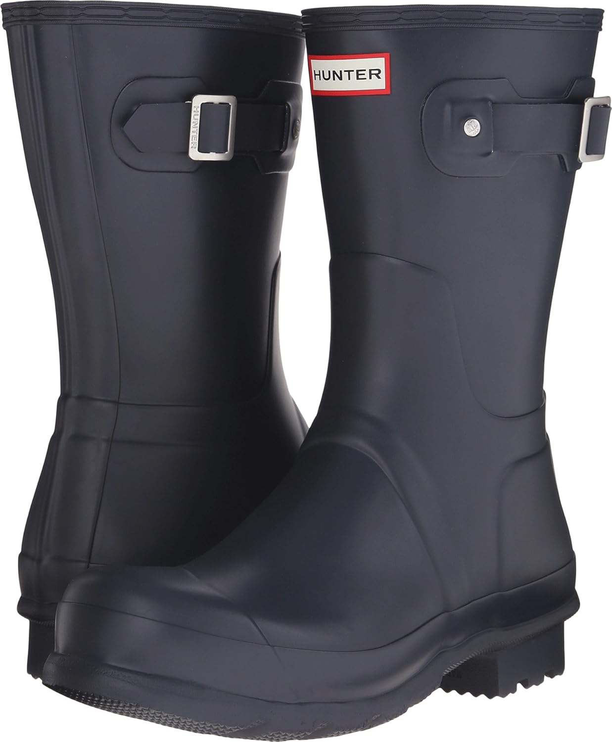 

Мужские оригинальные короткие резиновые сапоги Hunter, темно-синий