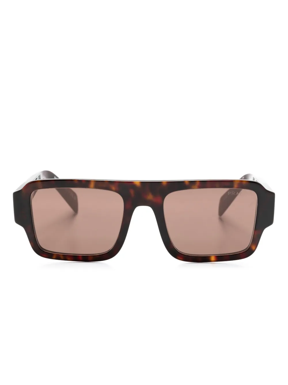 

Солнцезащитные очки в квадратной оправе Prada Eyewear, коричневый