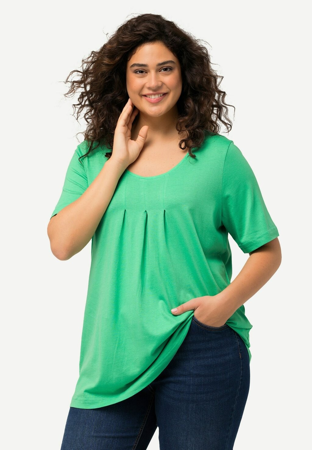 

Базовая футболка Ulla Popken, цвет Mottled Light Green