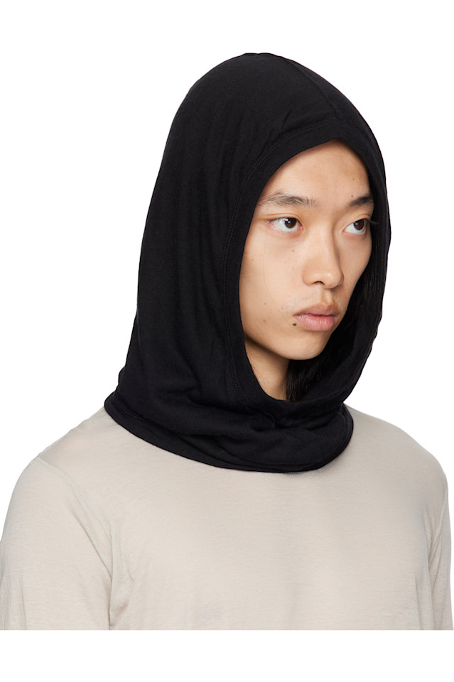 Вязаный капюшон «Конкордианс» Rick Owens, черный — фото 2