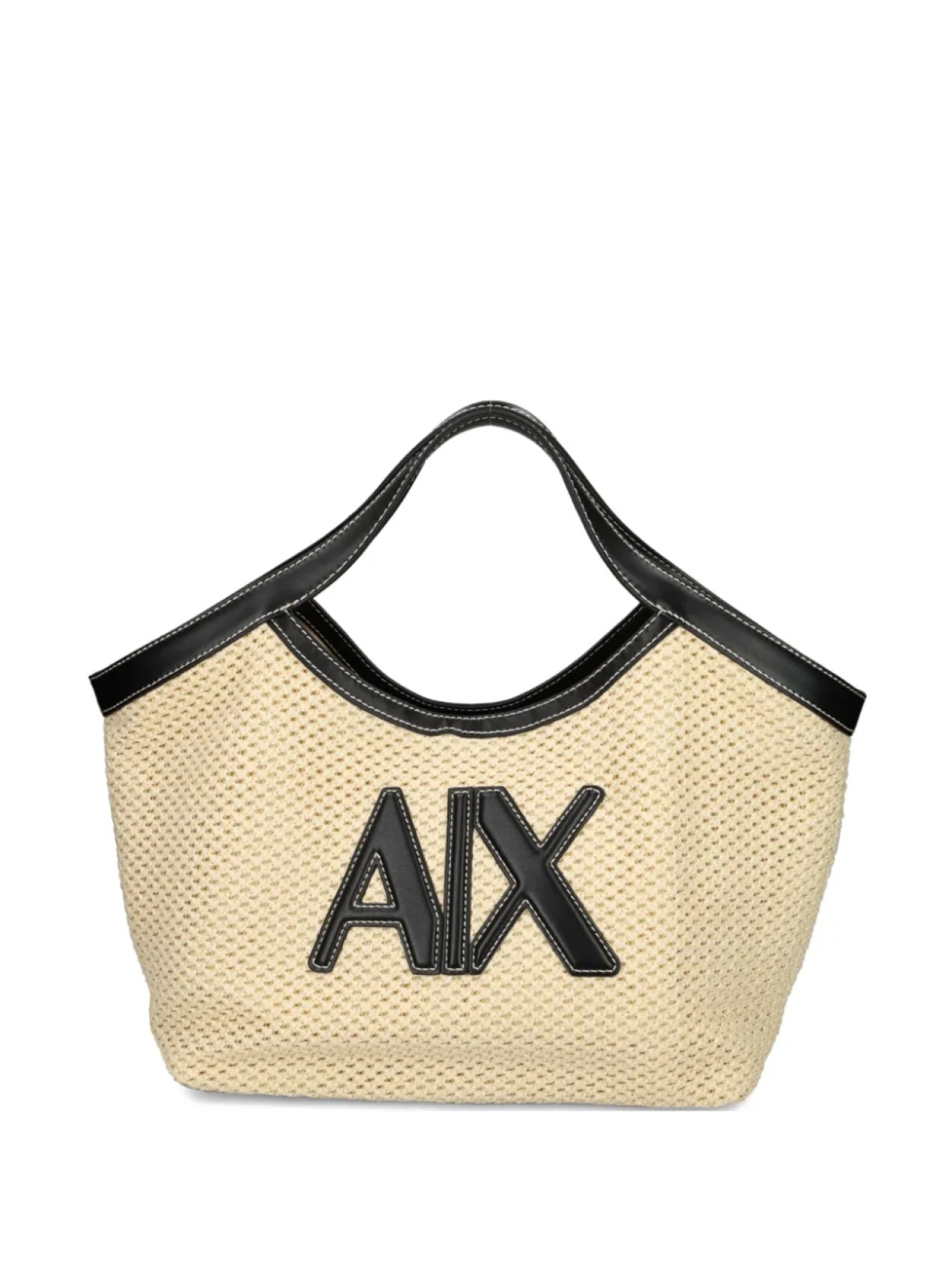 

Armani Exchange плетеная сумка-тоут, нейтральный